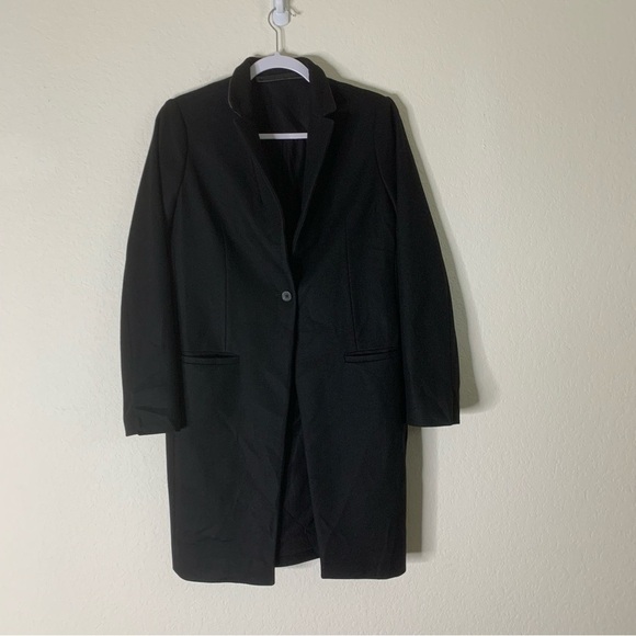 All Saints Jackets & Blazers - All Saints womens Black Wool one button Leni Coat 6